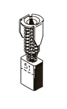 Angliniai šepetėliai 30-00-051-H, 5 x 8 x 12 mm, 2 vnt