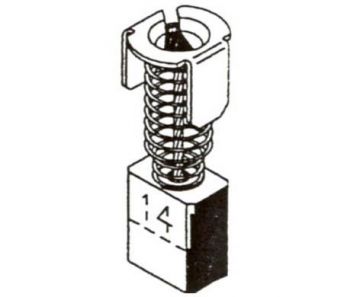 Angliniai šepetėliai 30-00-014-H, 5 x 8 x 9,5 mm, 2 vnt