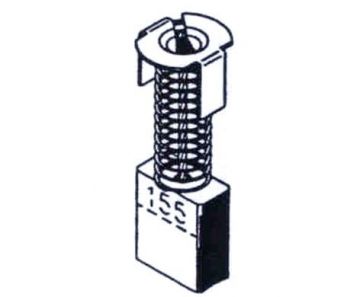 Angliniai šepetėliai 30-00-155-H, 6,5 x 13,5 x 16 mm, 2 vnt