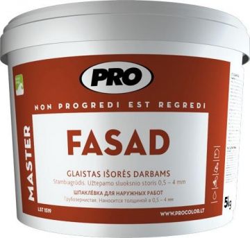 Glaistas PRO FASAD, paruoštas naudoti, baltas, 5 kg