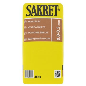 Kvarcinis smėlis Sakret  0,0-0,5 mm, 25 kg