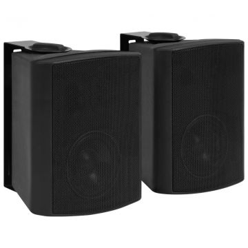  Prie sienos montuojami stereo garsiakalbiai, 2vnt., juodi, 100W