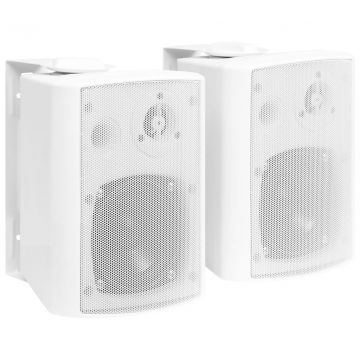  Prie sienos montuojami stereo garsiakalbiai, 2vnt., balti, 80W