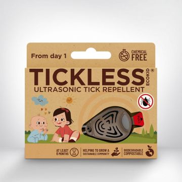 TICKLESS Eco Kid vaikų ultragarsinis pakabukas nuo erkių rudas