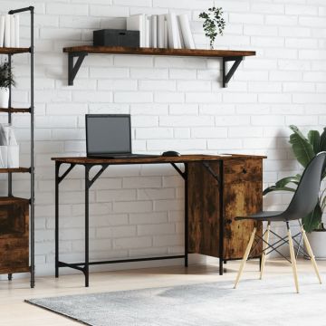 Kompiuterio stalas, dūminio ąžuolo, 131x48x75cm, mediena