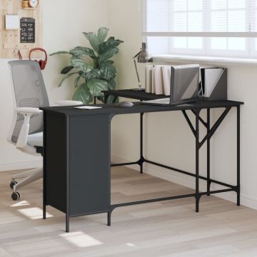  Rašomasis stalas, juodas, 141x141x75cm, apdirbta mediena