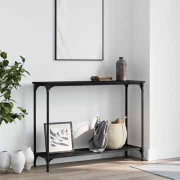  Konsolinis staliukas, juodas, 101x30,5x75cm, apdirbta mediena