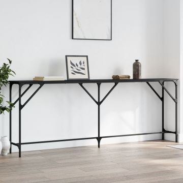  Konsolinis staliukas, juodas, 200x29x75cm, apdirbta mediena