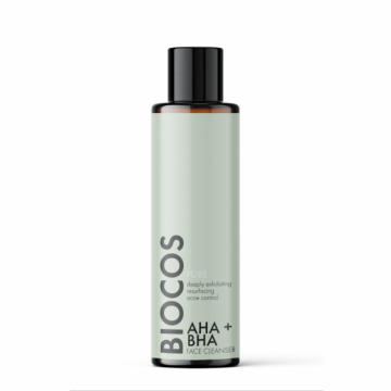 Rūgštinis veido prausiklis BIOCOS AHA+BHA, 200 ml