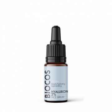 BIOCOS HYALURON drėkinamasis veido serumas su hialuronu (2%), 10 ml